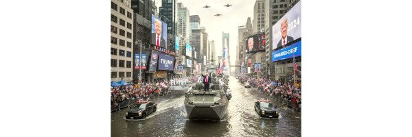 TRUMP INVADES NEW YORK WITH A NAVY PARADE
