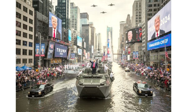 TRUMP INVADES NEW YORK WITH A NAVY PARADE