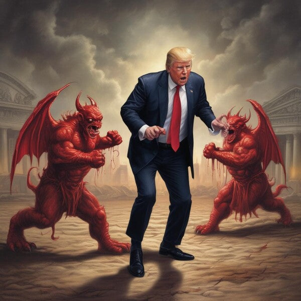 TRUMP FIGHTS WITH HIS DEMONS
