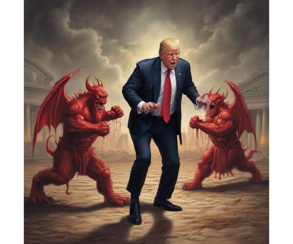 TRUMP FIGHTS WITH HIS DEMONS