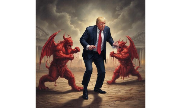 TRUMP FIGHTS WITH HIS DEMONS