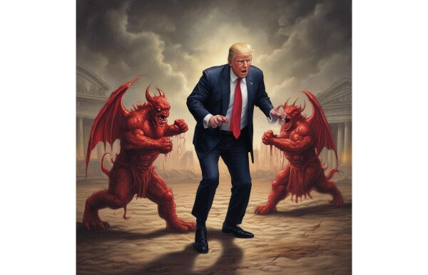 TRUMP FIGHTS WITH HIS DEMONS