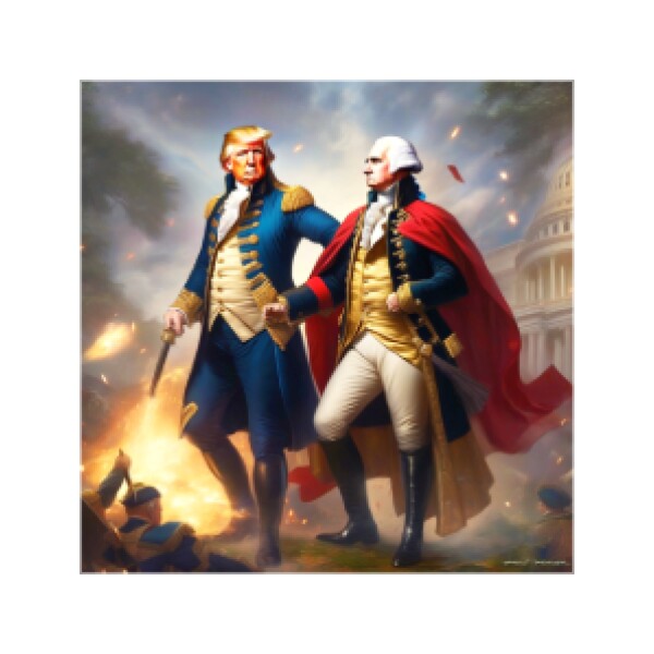 TRUMP MEETS GEORGE WASHINGTON -- ONE -- Posters/Wall Art