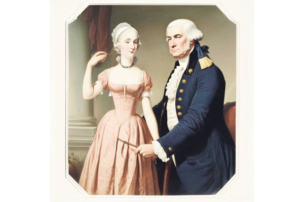 TRUMP MEETS GEORGE WASHINGTON'S WIFE -- ONE -- Posters/Wall Art