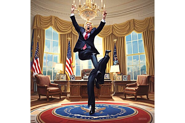 TRUMP RECEIVES NEWS THAT BIDEN AND OBAMA HAVE BEEN ARRESTED -- ONE -- Poster/Wall Art