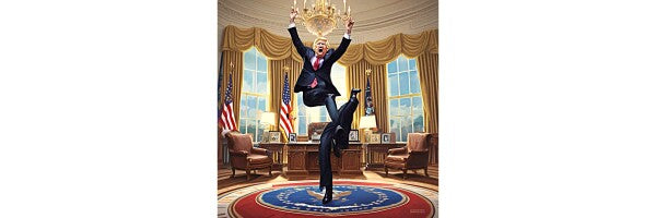 TRUMP RECEIVES NEWS THAT BIDEN AND OBAMA HAVE BEEN ARRESTED -- ONE -- Poster/Wall Art