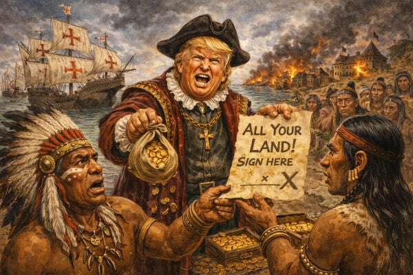 TRUMP CONS THE INDIANS OUT OF THEIR LAND
