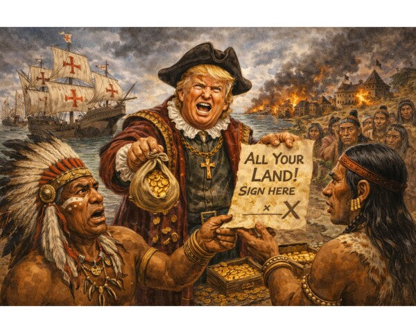 TRUMP CONS THE INDIANS OUT OF THEIR LAND