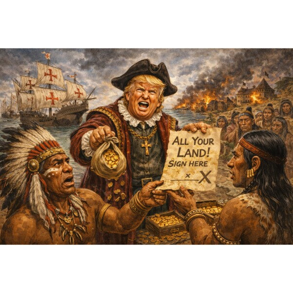 TRUMP CONS THE INDIANS OUT OF THEIR LAND