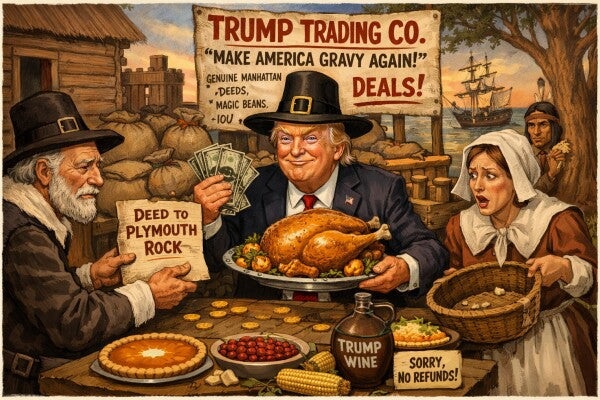 Trump Swindling The Pilgrims--Posters/Wall Art--One