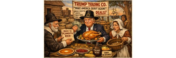 Trump Swindling The Pilgrims--Posters/Wall Art--One