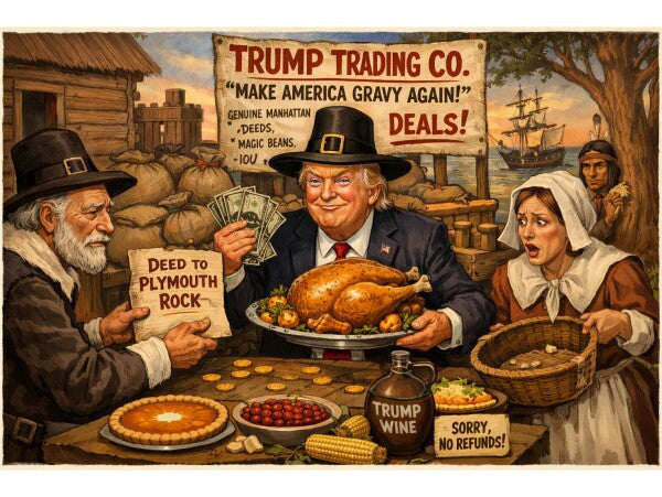 Trump Swindling The Pilgrims--Posters/Wall Art--One