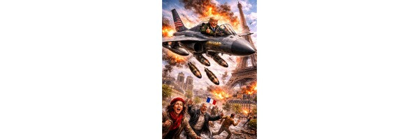 WALL ART---TRUMP INVADES FRANCE--ONE