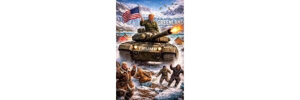 WALL ART--TRUMP INVADES GREENLAND