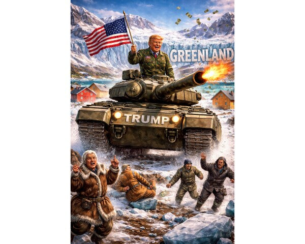 WALL ART--TRUMP INVADES GREENLAND