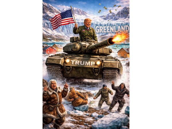 WALL ART--TRUMP INVADES GREENLAND
