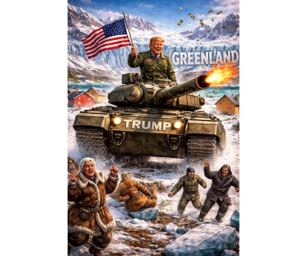 WALL ART--TRUMP INVADES GREENLAND