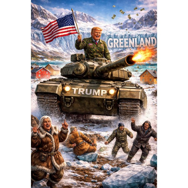 WALL ART--TRUMP INVADES GREENLAND