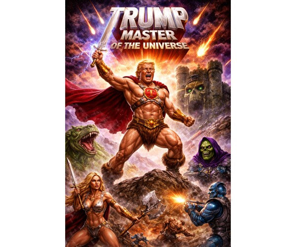 WALL ART--TRUMP AS THE MASTER OF THE UNIIVERSE--ONE
