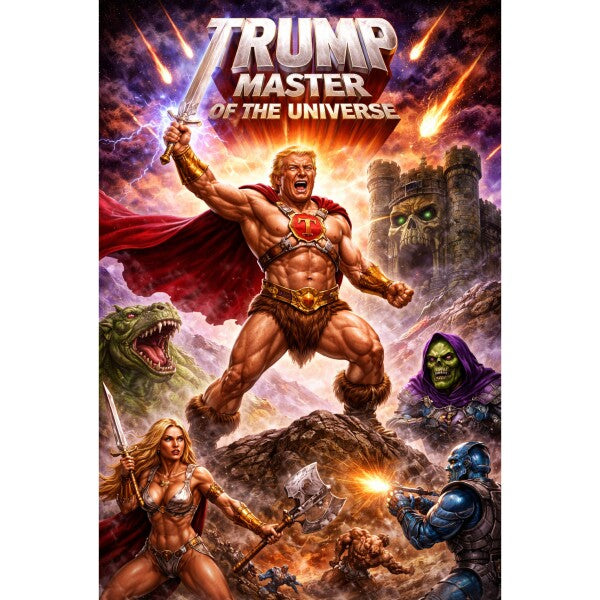 WALL ART--TRUMP AS THE MASTER OF THE UNIIVERSE--ONE