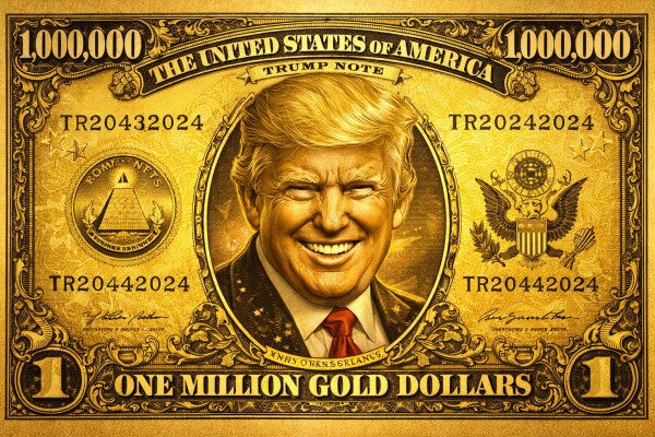 WALL ART/POSTERS--TRUMP ON DOLLAR BILL--ONE