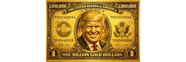WALL ART/POSTERS--TRUMP ON DOLLAR BILL--ONE
