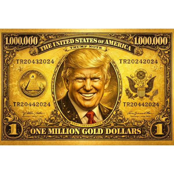 WALL ART/POSTERS--TRUMP ON DOLLAR BILL--ONE