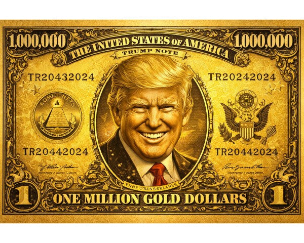 WALL ART/POSTERS--TRUMP ON DOLLAR BILL--ONE