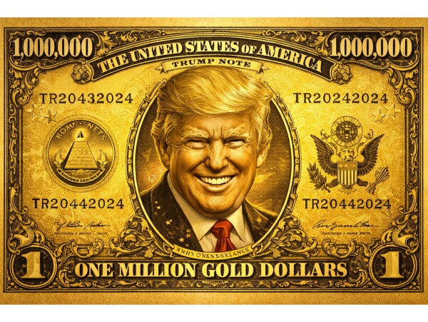 WALL ART/POSTERS--TRUMP ON DOLLAR BILL--ONE