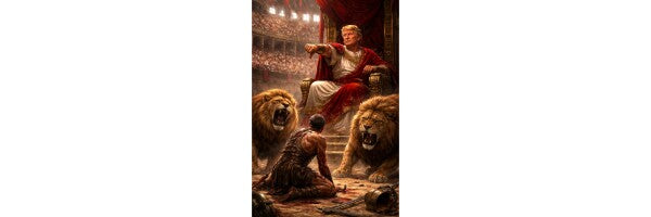 WALL ART/POSTERS--TRUMP AS CEASAR IN ROMAN COLISEUM --ONE