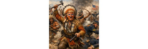 WALL ART/POSTERS--TRUMP LEADS INDIANS AGAINST U. S. CALVERY