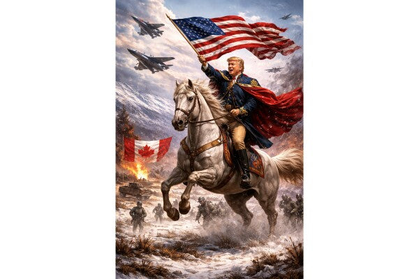 WALL ART/POSTERS--TRUMP ATTACKS CANADA--ONE