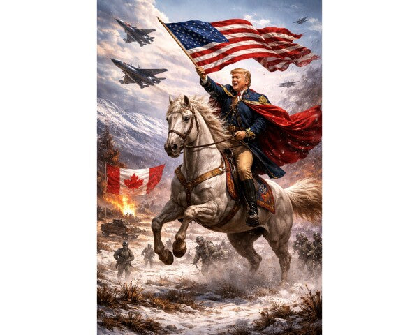 WALL ART/POSTERS--TRUMP ATTACKS CANADA--ONE
