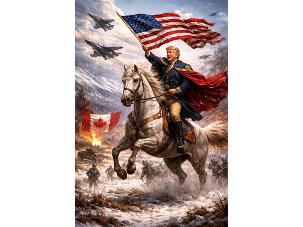 WALL ART/POSTERS--TRUMP ATTACKS CANADA--ONE
