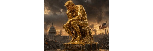WALL ART/POSTERS--TRUMP AS THE THINKER--ONE