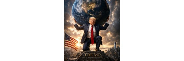 WALL ART/POSTERS--TRUMP HOLDS THE ENTIRE WORLD ON HIS SHOULDERS--ONE