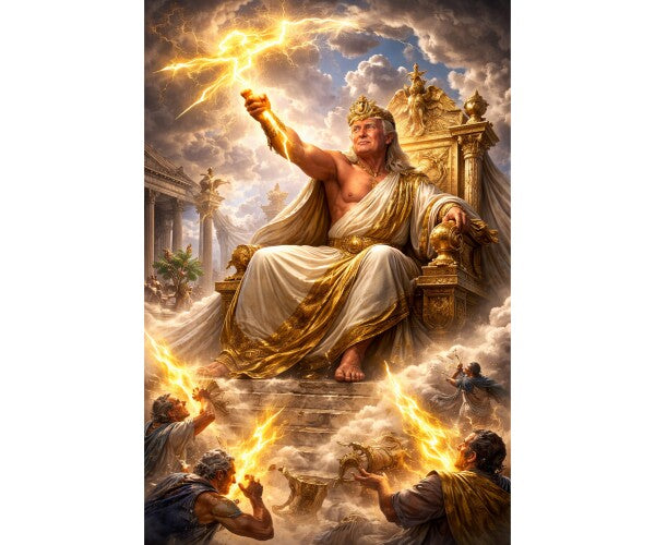 WALL ART/POSTERS--TRUMP ON HIS GOLDEN THRONE--ONE