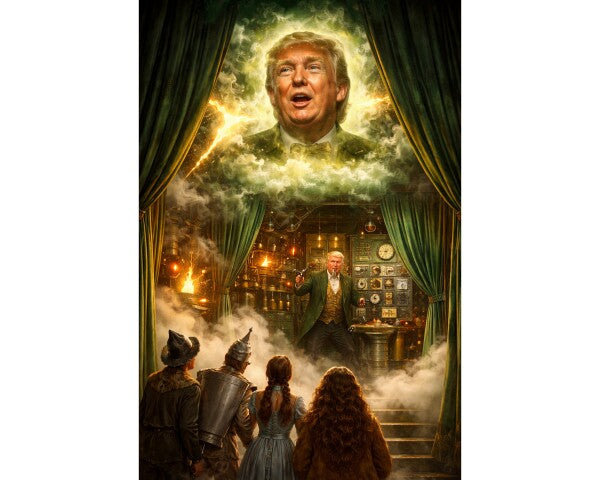 WALL ART/POSTERS--TRUMP AS THE MASTER WIZARD--ONE