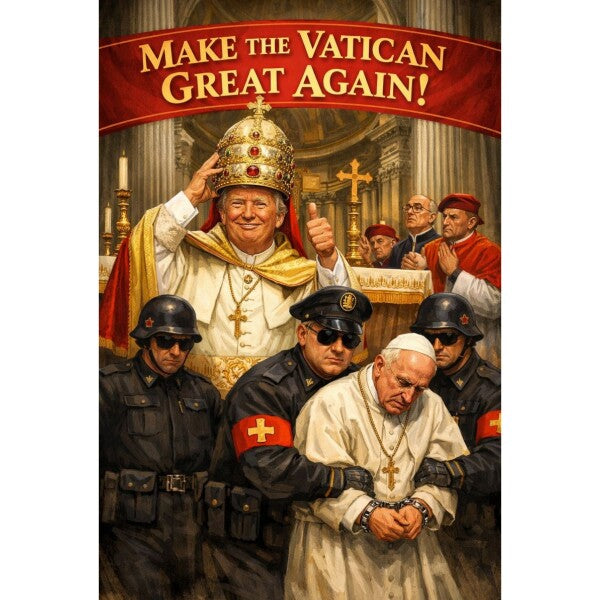 WALL ART/POSTERS--TRUMP MEETS THE POPE--ONE