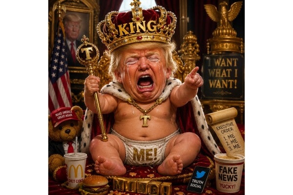 WALL ART/POSTERS--TRUMP AS THE BABY KING--ONE