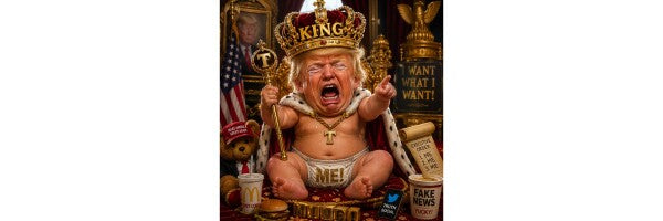 WALL ART/POSTERS--TRUMP AS THE BABY KING--ONE