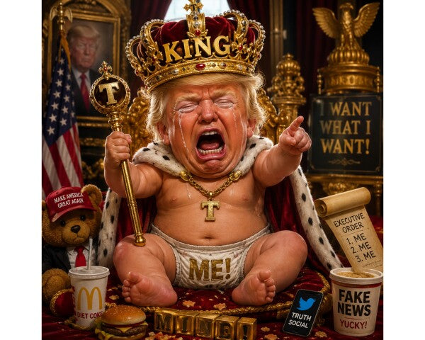 WALL ART/POSTERS--TRUMP AS THE BABY KING--ONE