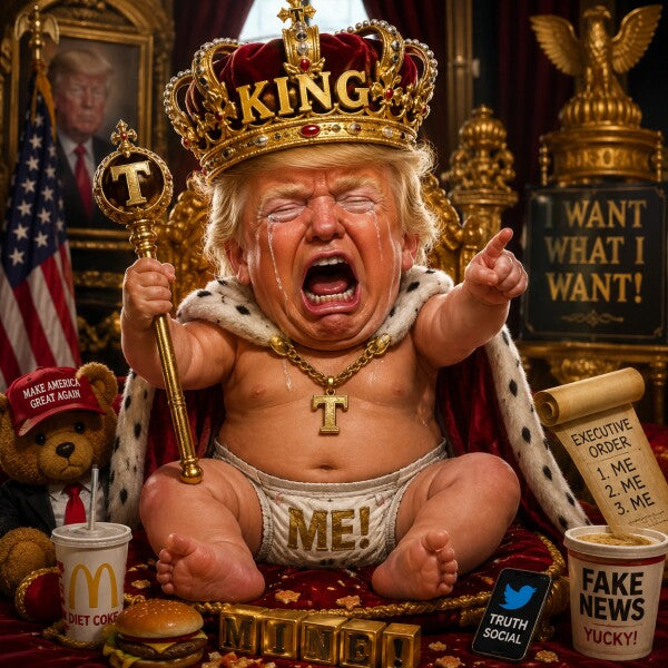 WALL ART/POSTERS--TRUMP AS THE BABY KING--ONE