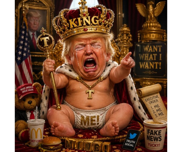 WALL ART/POSTERS--TRUMP AS THE BABY KING--ONE
